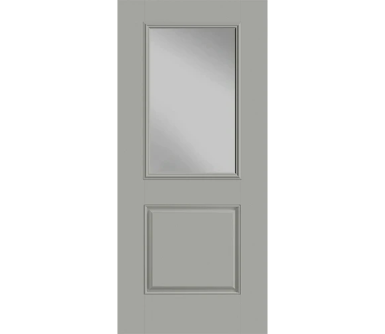 Green Bay Half Light 1 Panel Fiberglass Entry Door