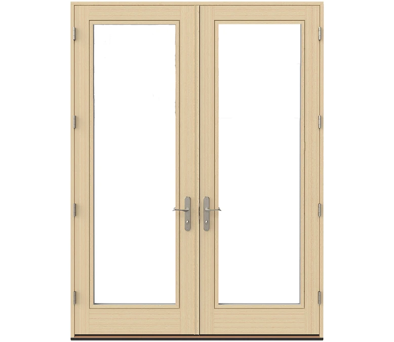 Green Bay Pella Lifestyle Series Wood Double Hinged Patio Doors