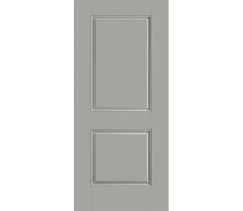 Green Bay Two Panel Square Fiberglass Entry Door